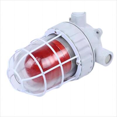 Corrosion Resistant Explosion-proof Alarm with Ultra-bright LED and Toughened Glass Cover for Hazardous Areas